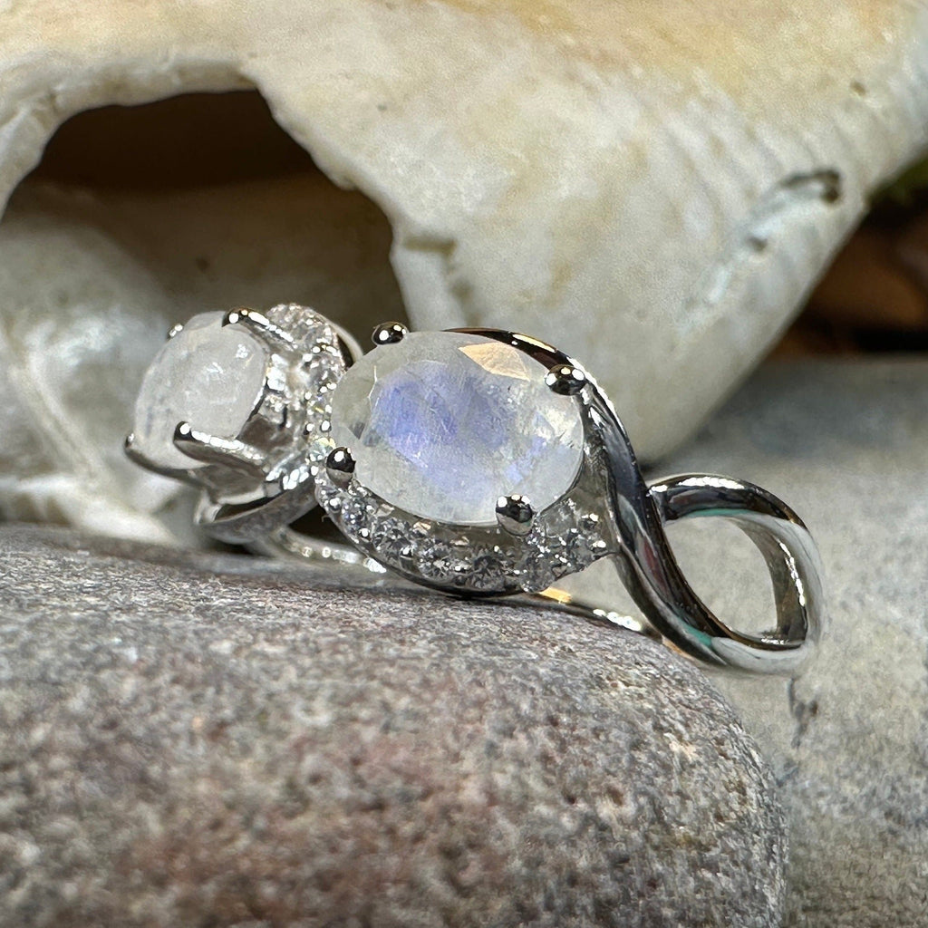 Moonstone Infinity Promise Ring