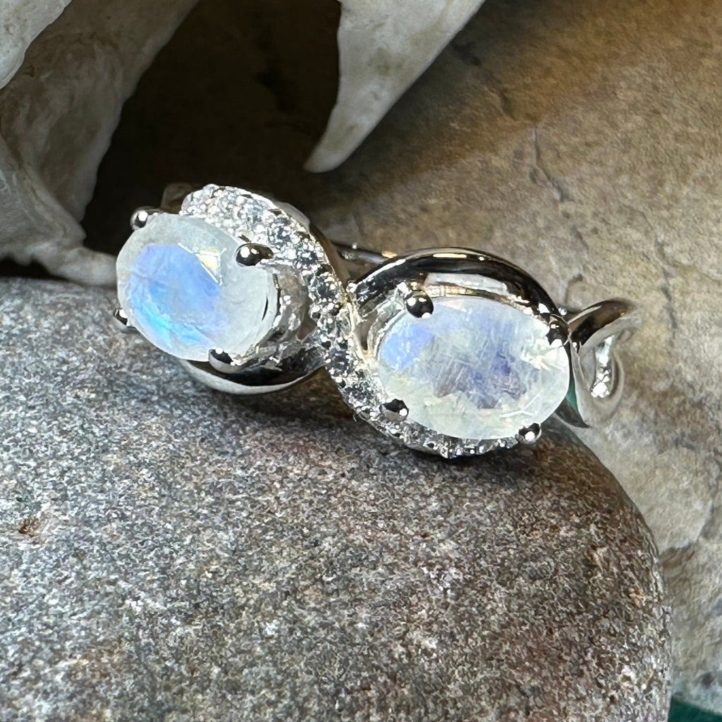 Moonstone Infinity Promise Ring