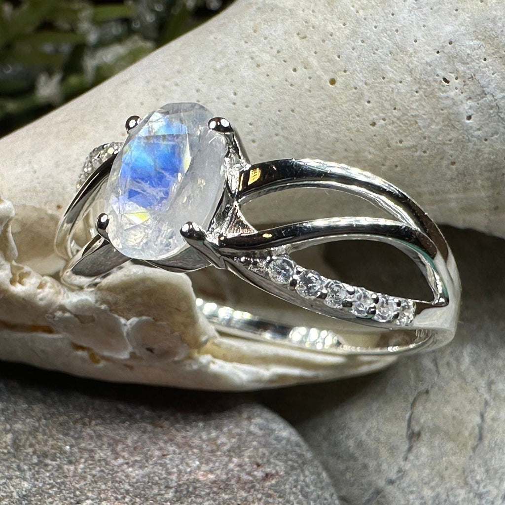 Snow Queen Moonstone Ring