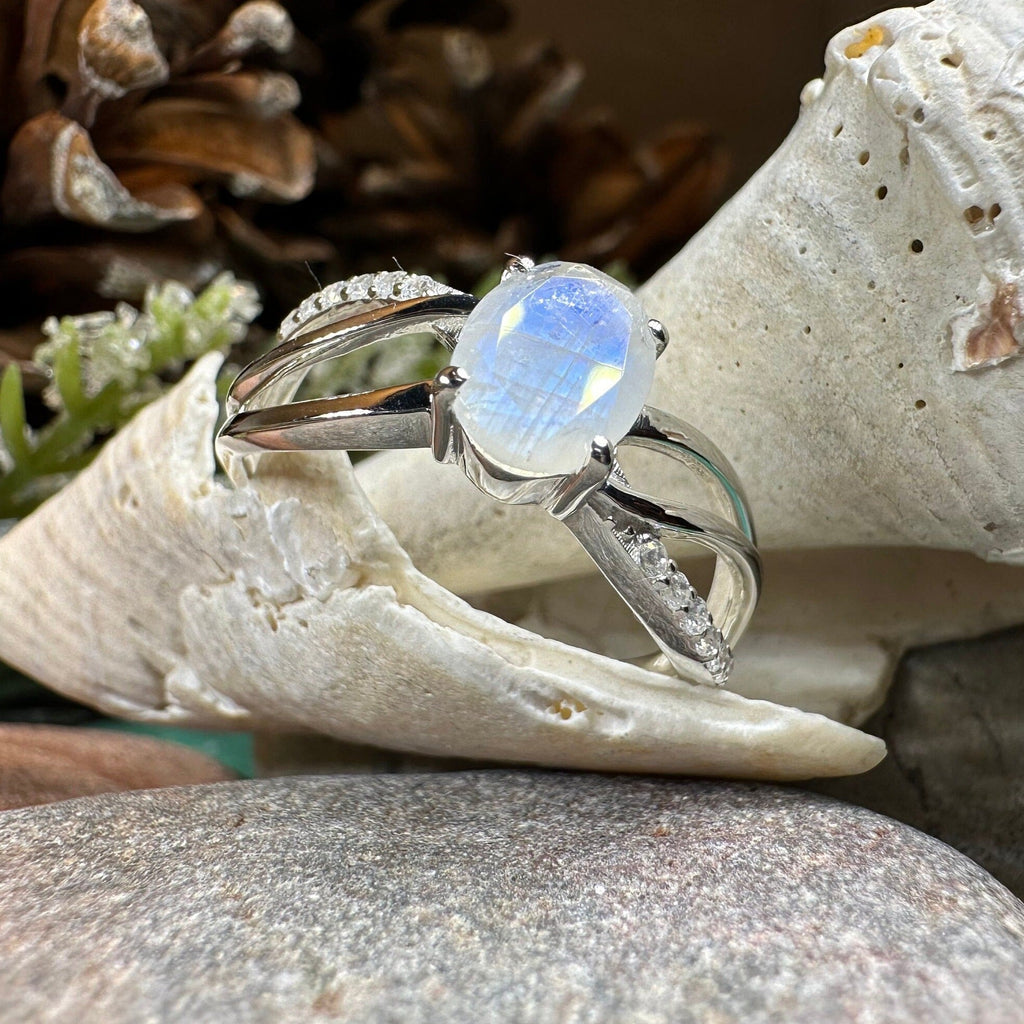 Snow Queen Moonstone Ring