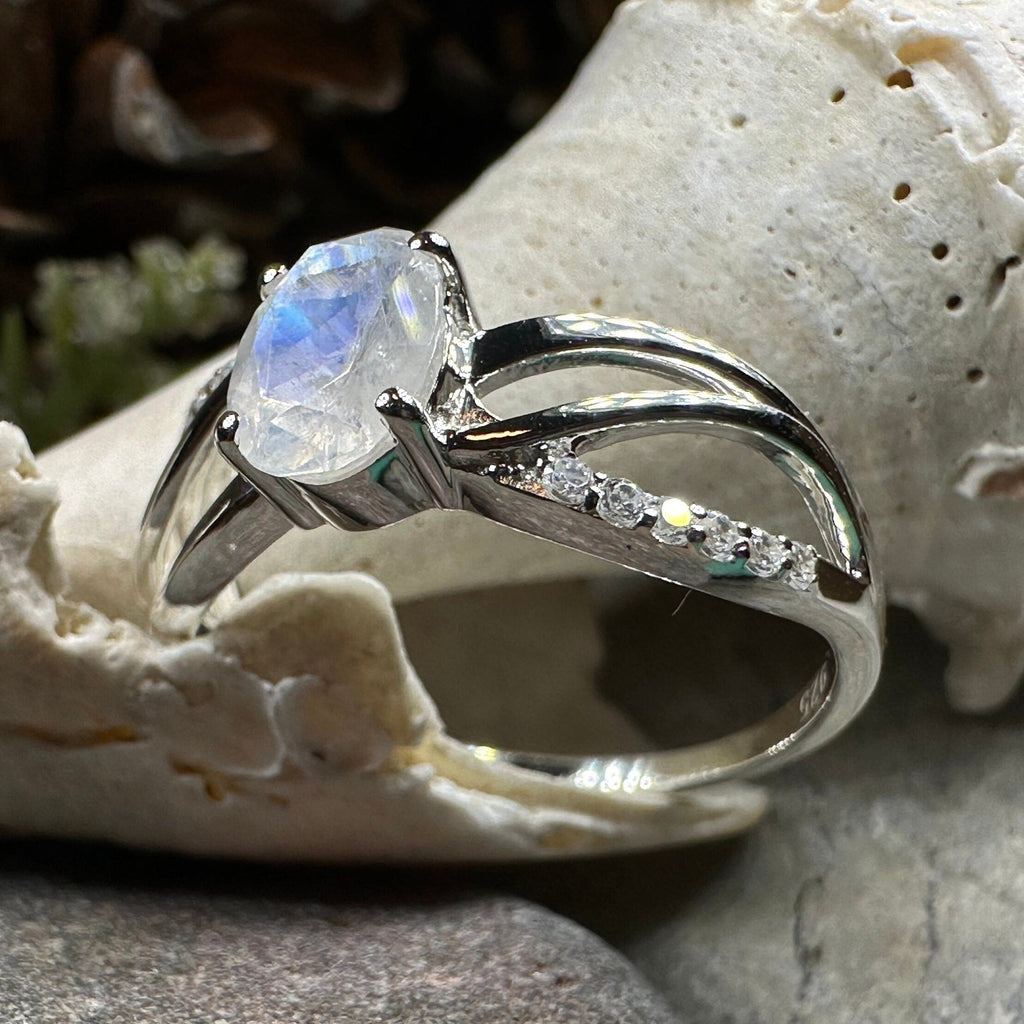 Snow Queen Moonstone Ring