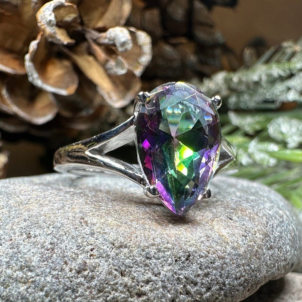Leithen Mystic Topaz Engagement Ring