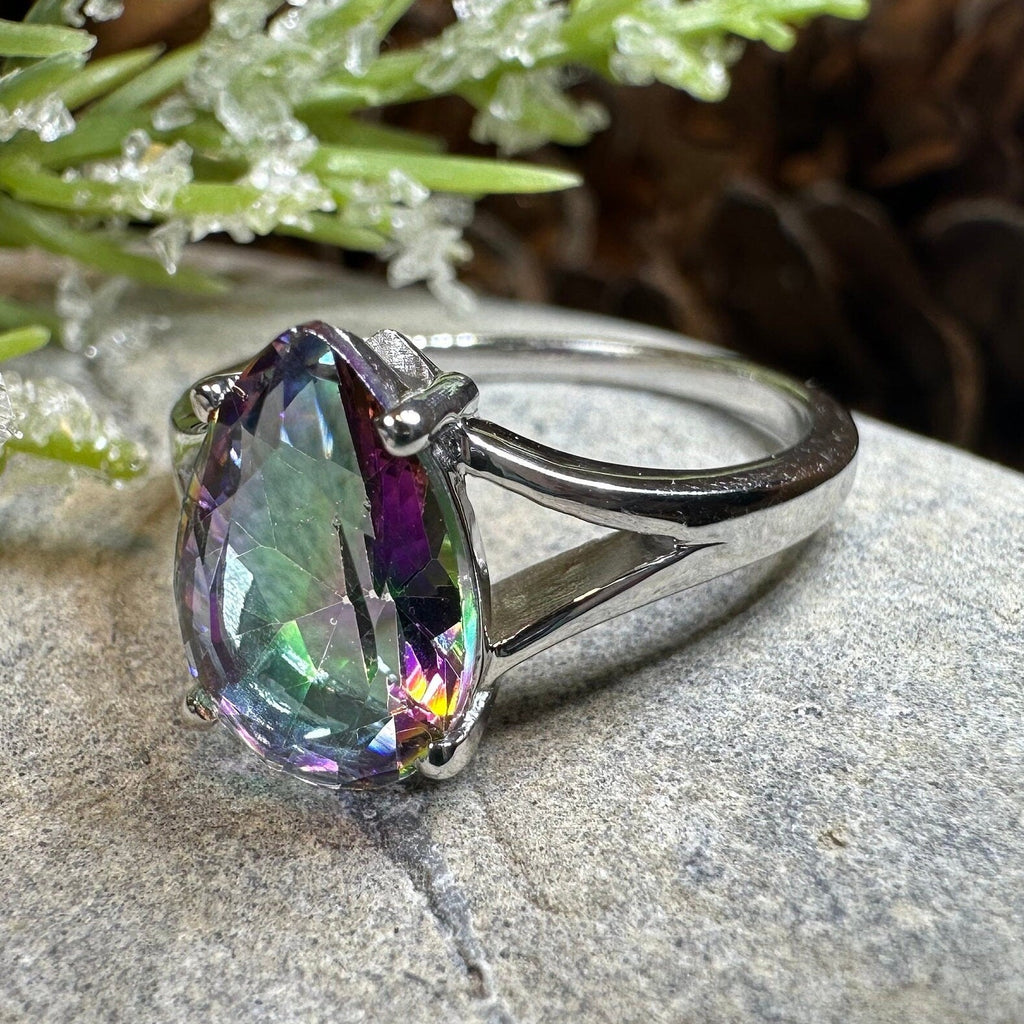 Leithen Mystic Topaz Engagement Ring