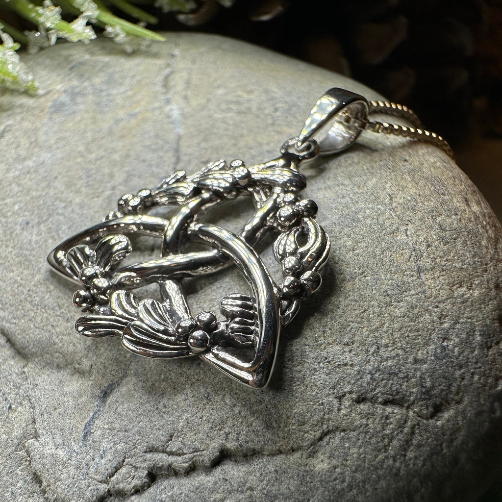 Mystic Mistletoe Triquetra Necklace