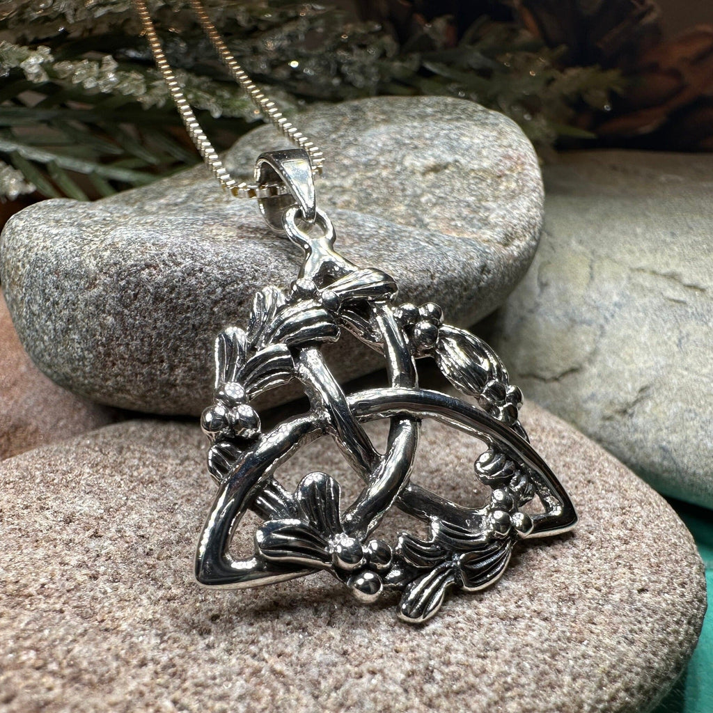 Mystic Mistletoe Triquetra Necklace