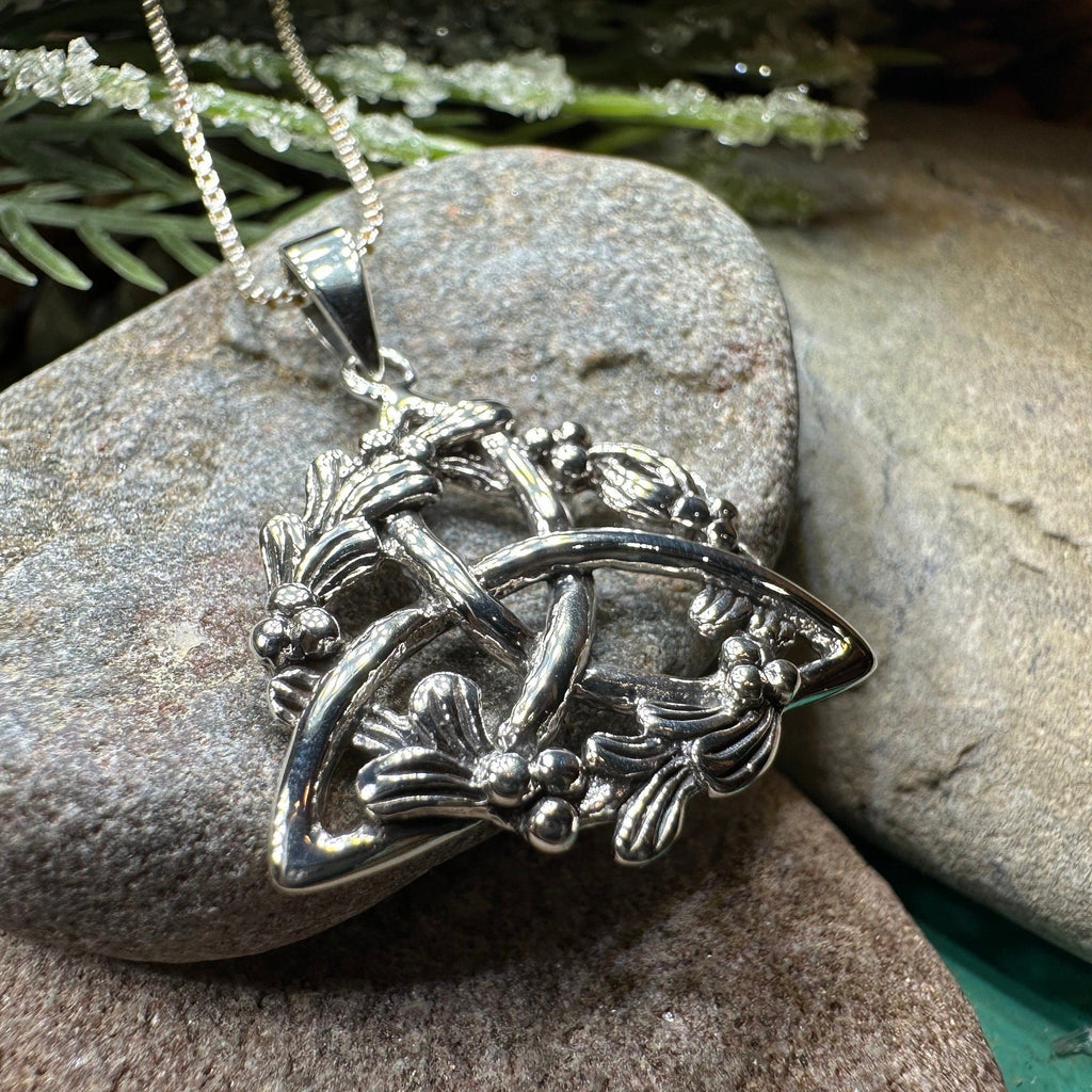 Mystic Mistletoe Triquetra Necklace