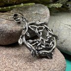 Mistletoe Trinity Knot Necklace