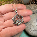 Mistletoe Trinity Knot Necklace