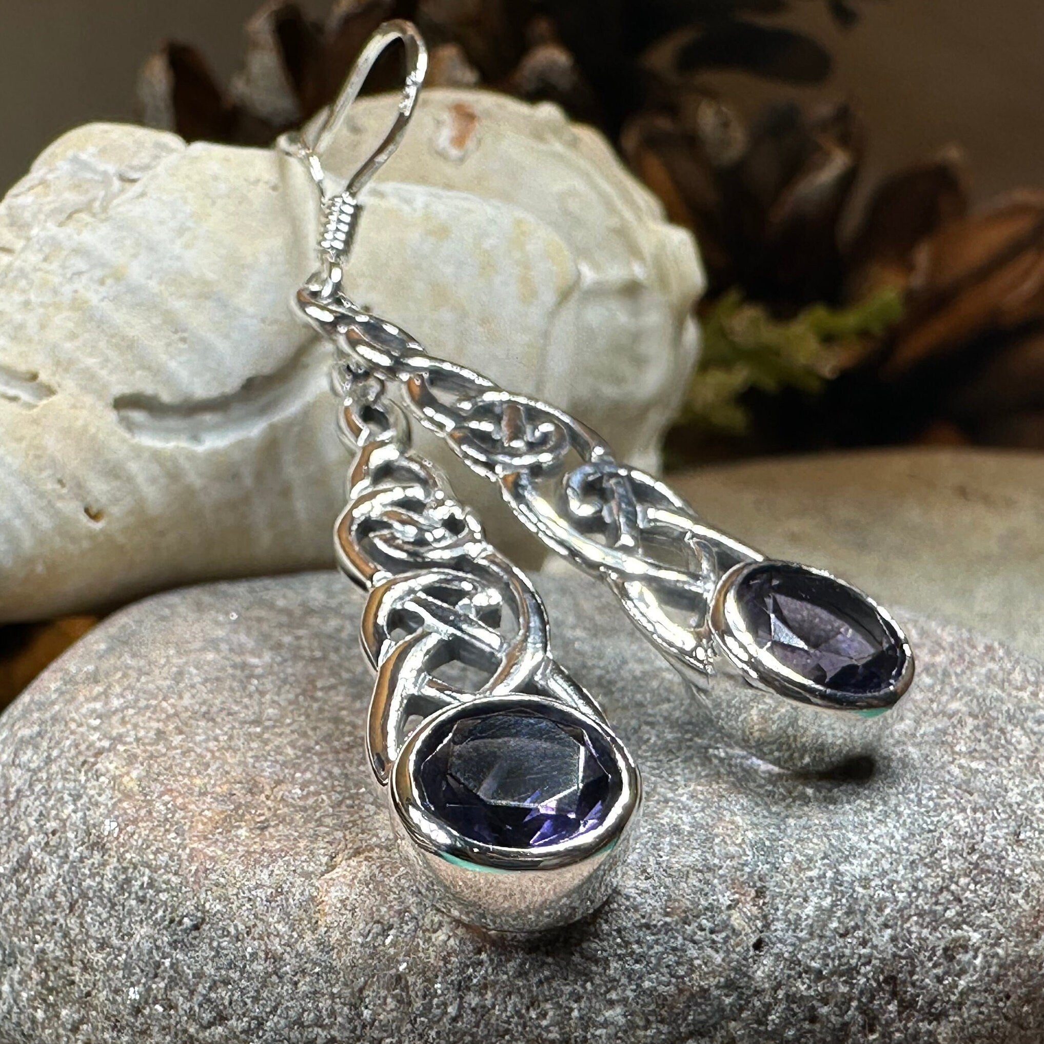 Lianna Celtic Amethyst Earrings