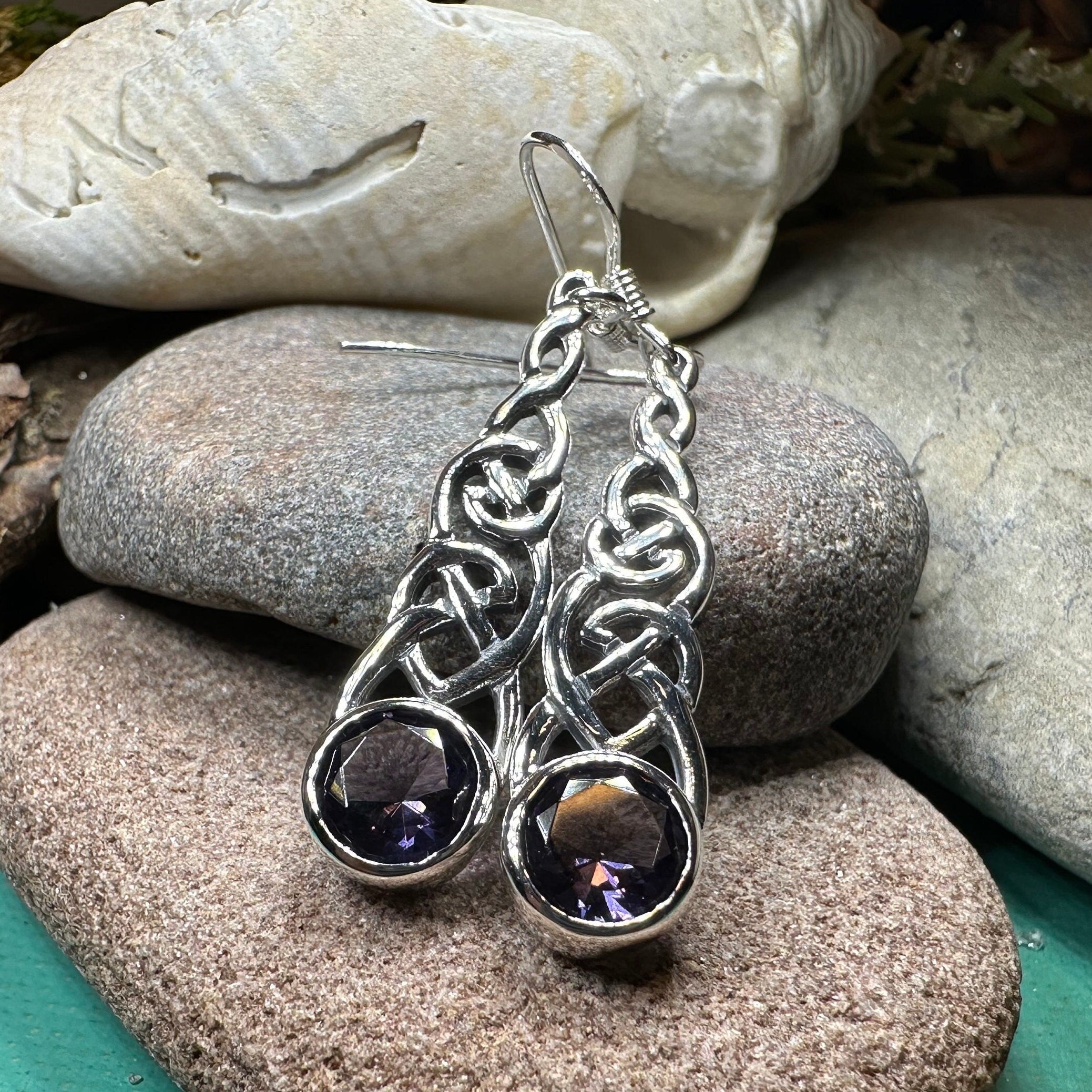 Lianna Celtic Amethyst Earrings