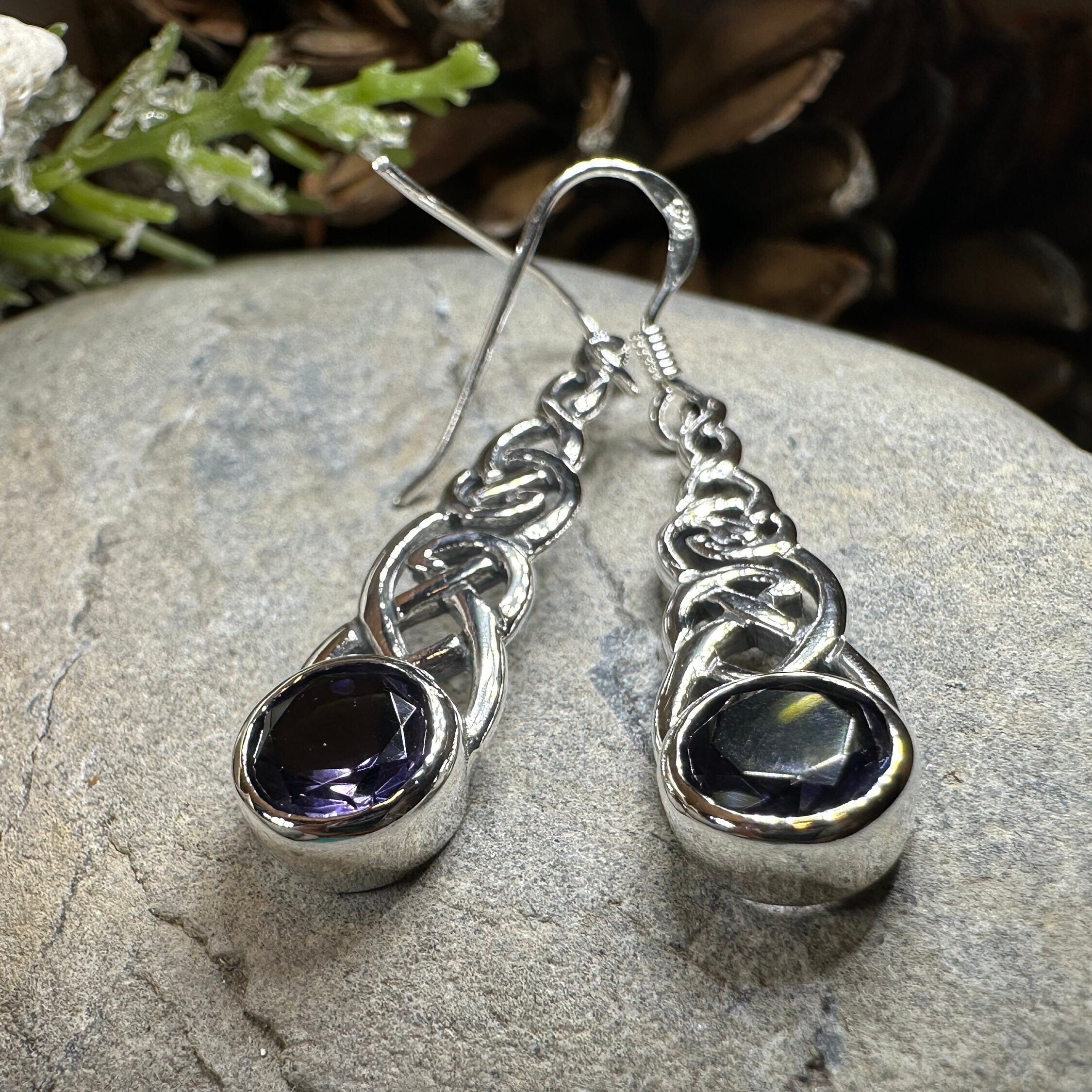 Lianna Celtic Amethyst Earrings