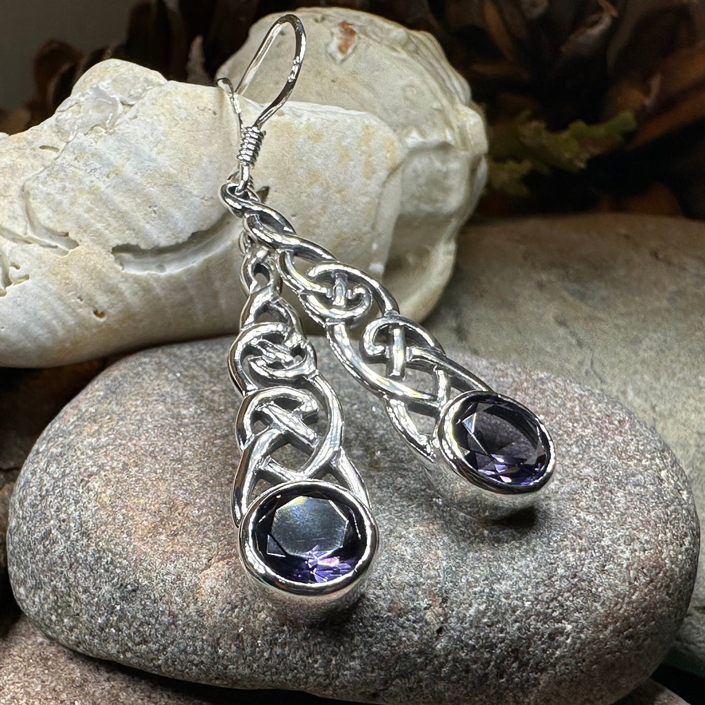 Lianna Celtic Amethyst Earrings
