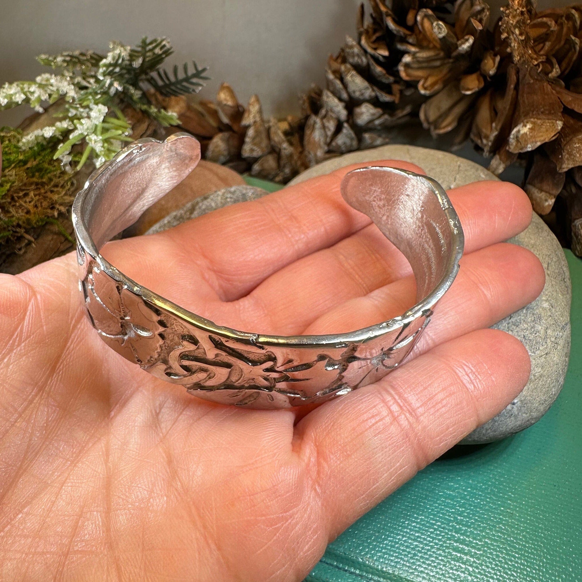 Celtic Garden Pewter Bracelet