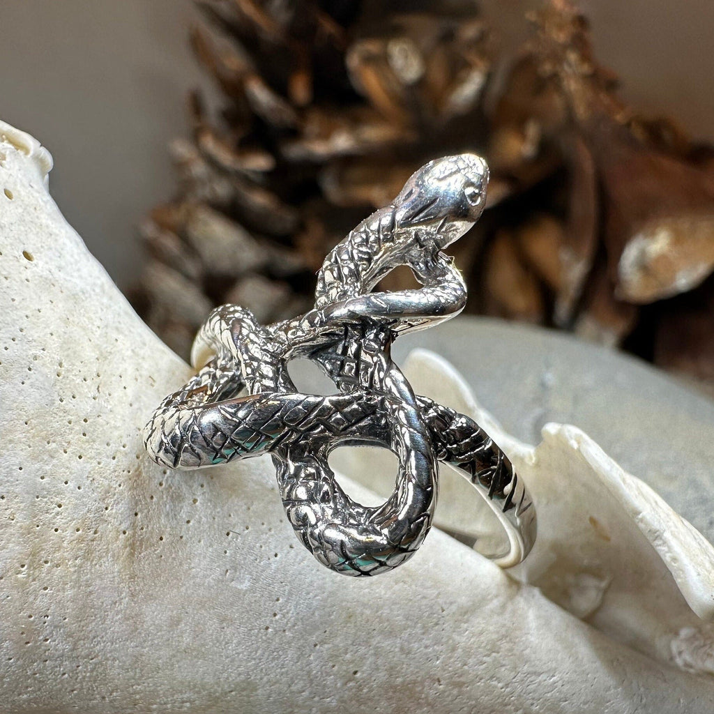 Crynoch Celtic Snake Ring