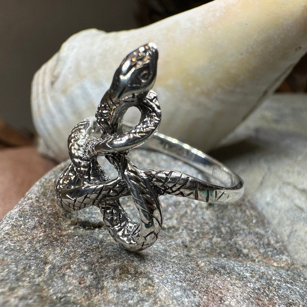 Crynoch Celtic Snake Ring