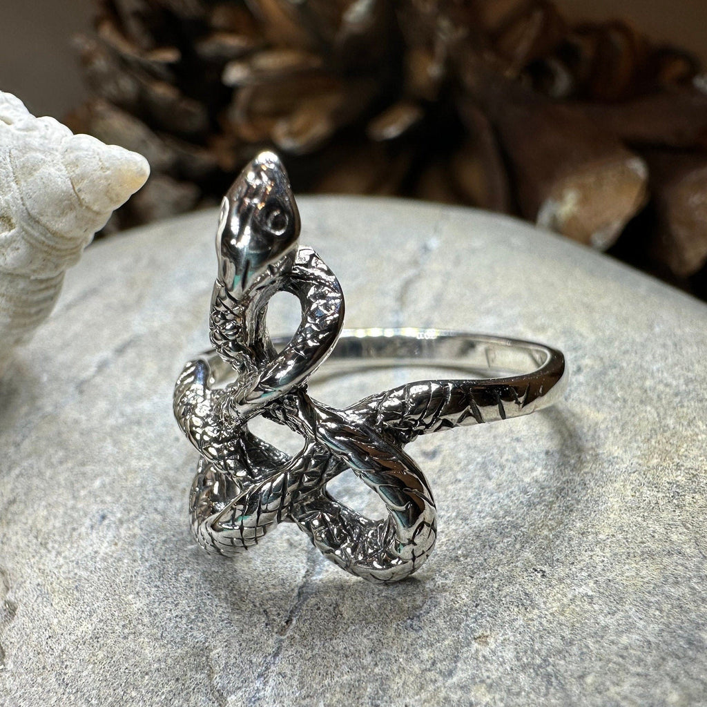 Crynoch Celtic Snake Ring