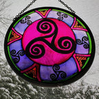 Purple Swirls Celtic Spiral Suncatcher