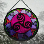 Purple Swirls Celtic Spiral Suncatcher