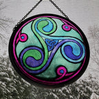 Green Durrow Celtic Spiral Suncatcher