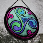 Green Durrow Celtic Spiral Suncatcher