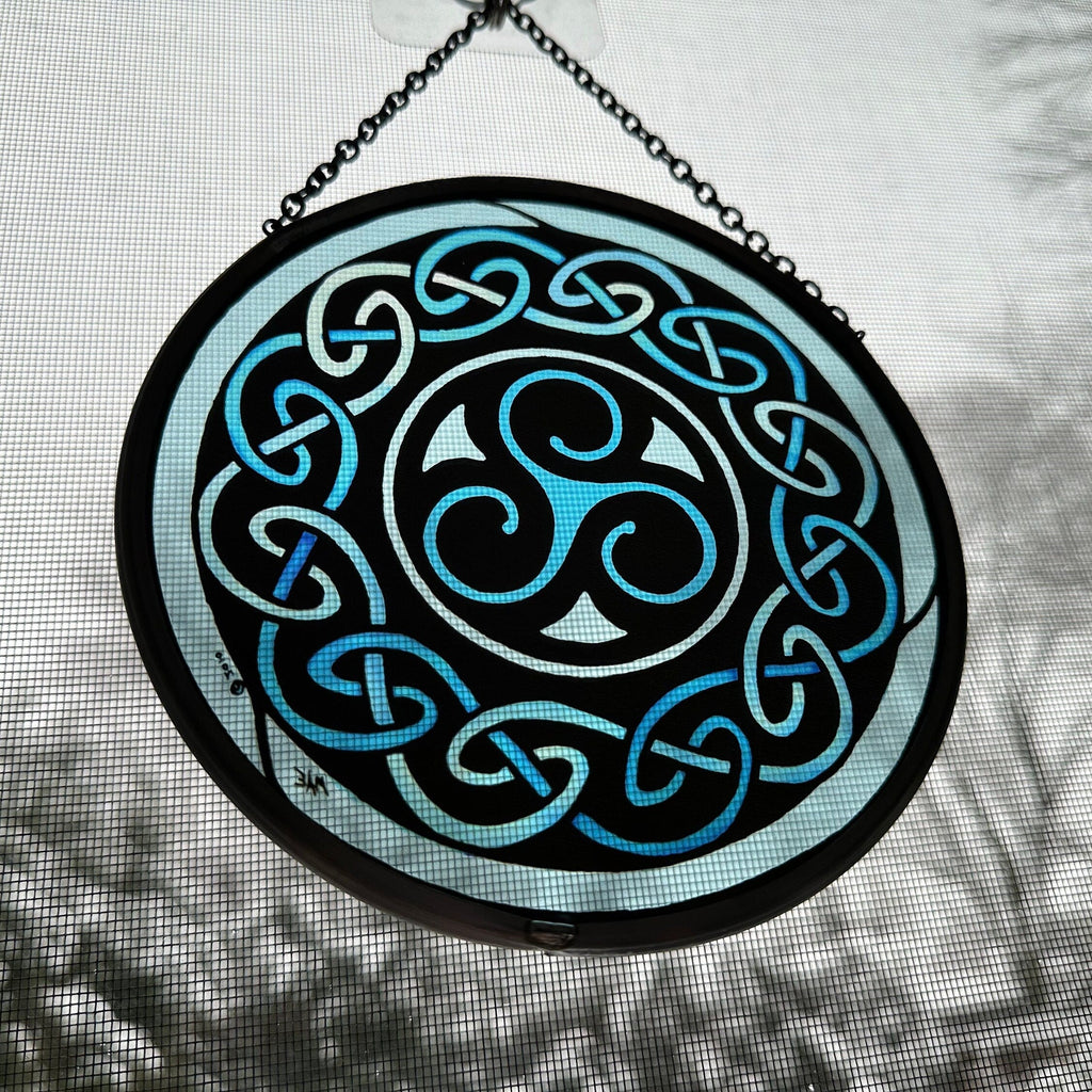 Blue Brenton Celtic Spiral Suncatcher