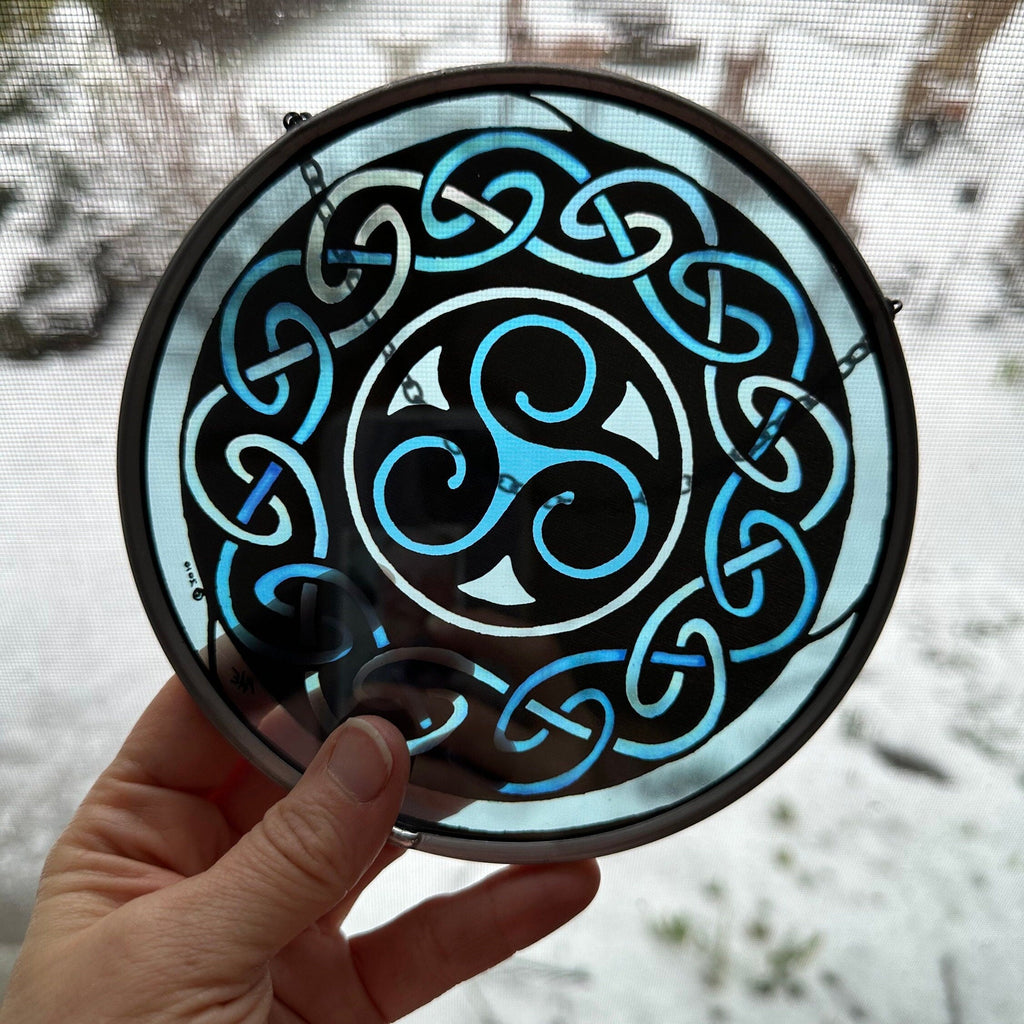 Blue Brenton Celtic Spiral Suncatcher