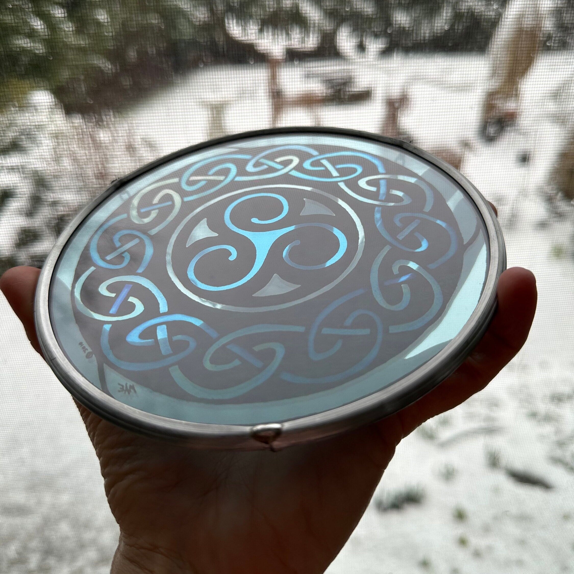 Blue Brenton Celtic Spiral Suncatcher