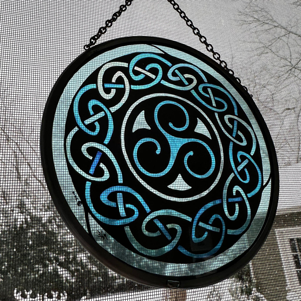 Blue Brenton Celtic Spiral Suncatcher