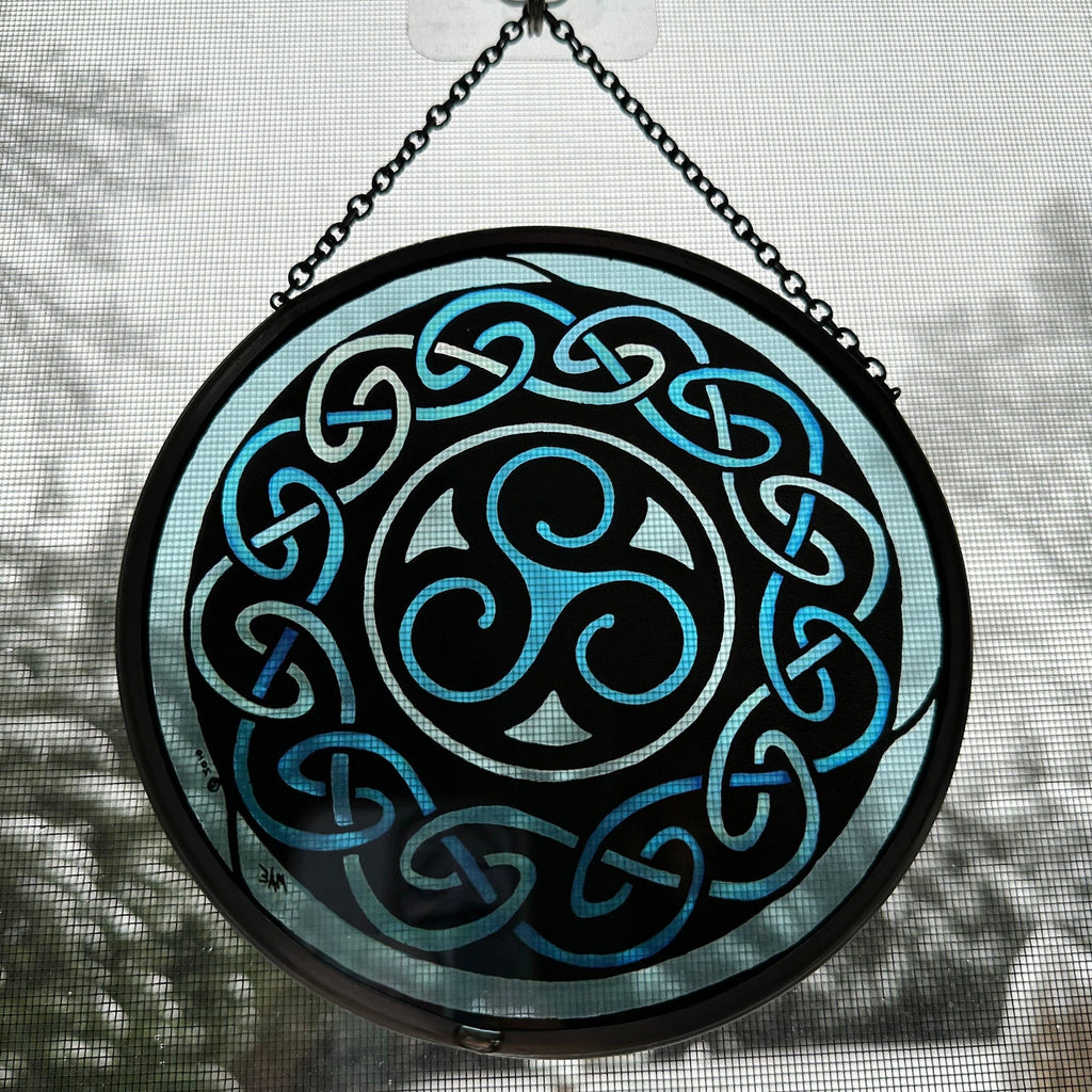 Blue Brenton Celtic Spiral Suncatcher