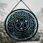 Blue Brenton Celtic Spiral Suncatcher