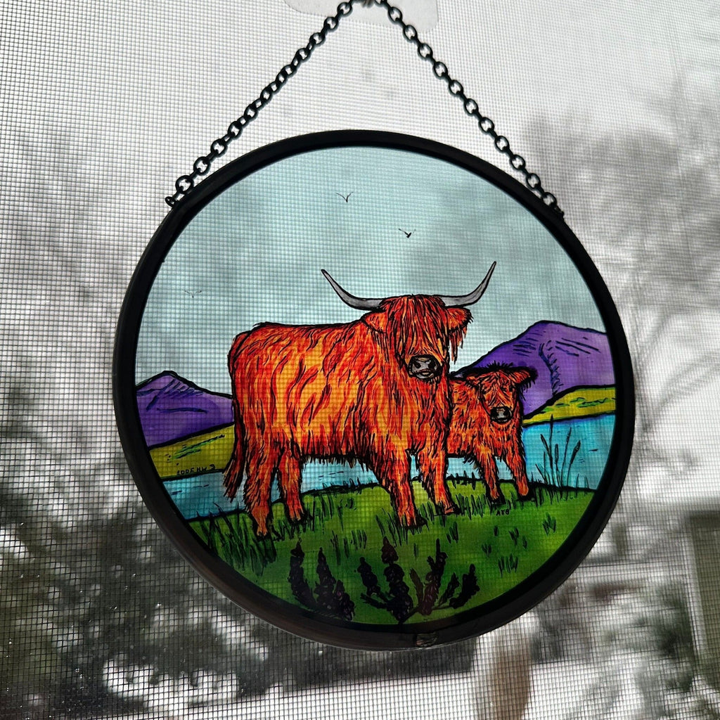 Scottish Highland Cow Suncatcher