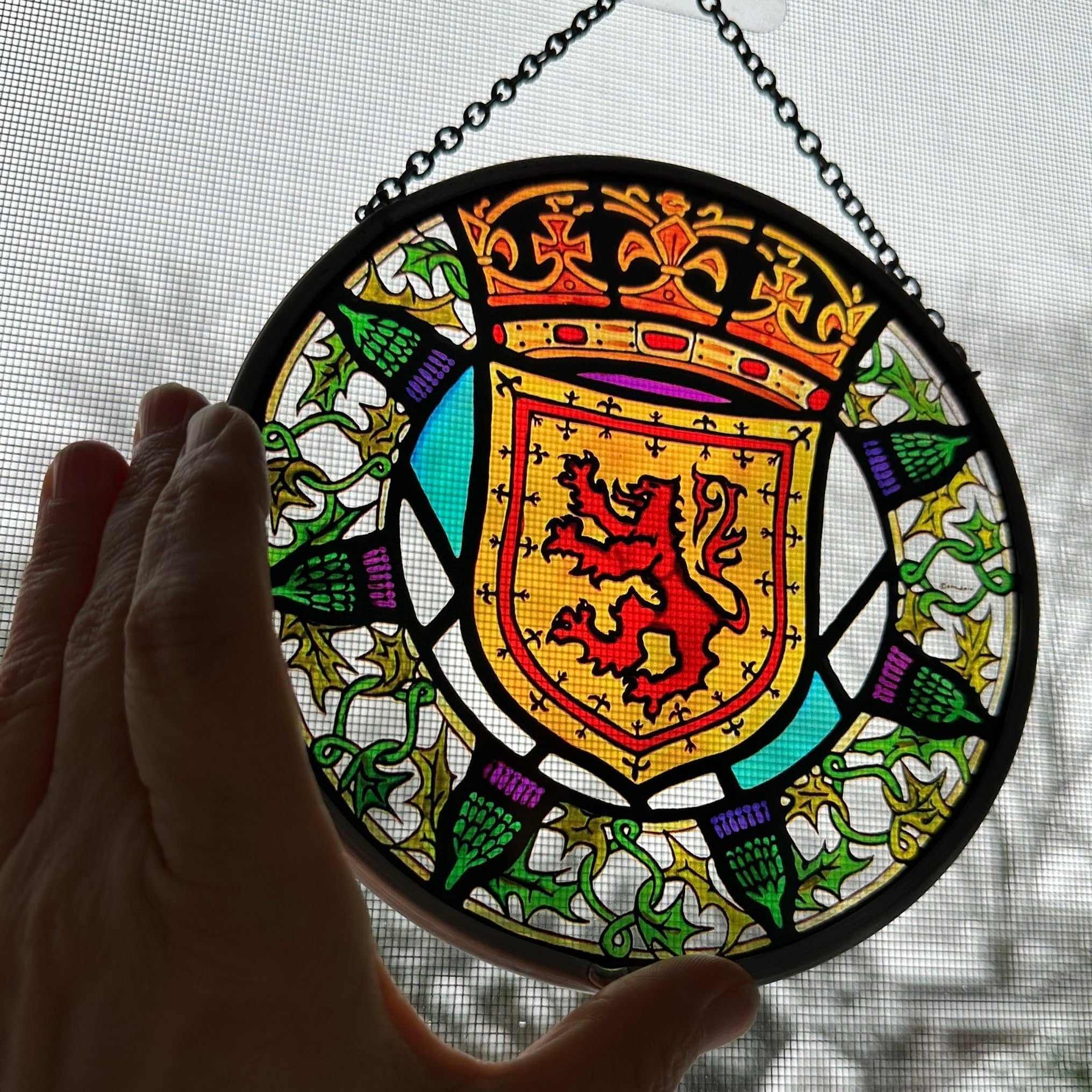 Scottish Lion Stained Glass Gift
