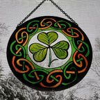 Irish Shamrock Stained Glass Gift