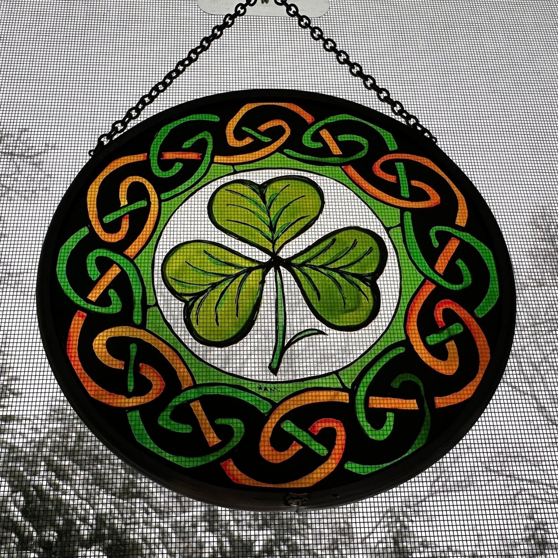 Irish Shamrock Stained Glass Gift