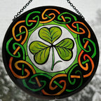 Irish Shamrock Stained Glass Gift