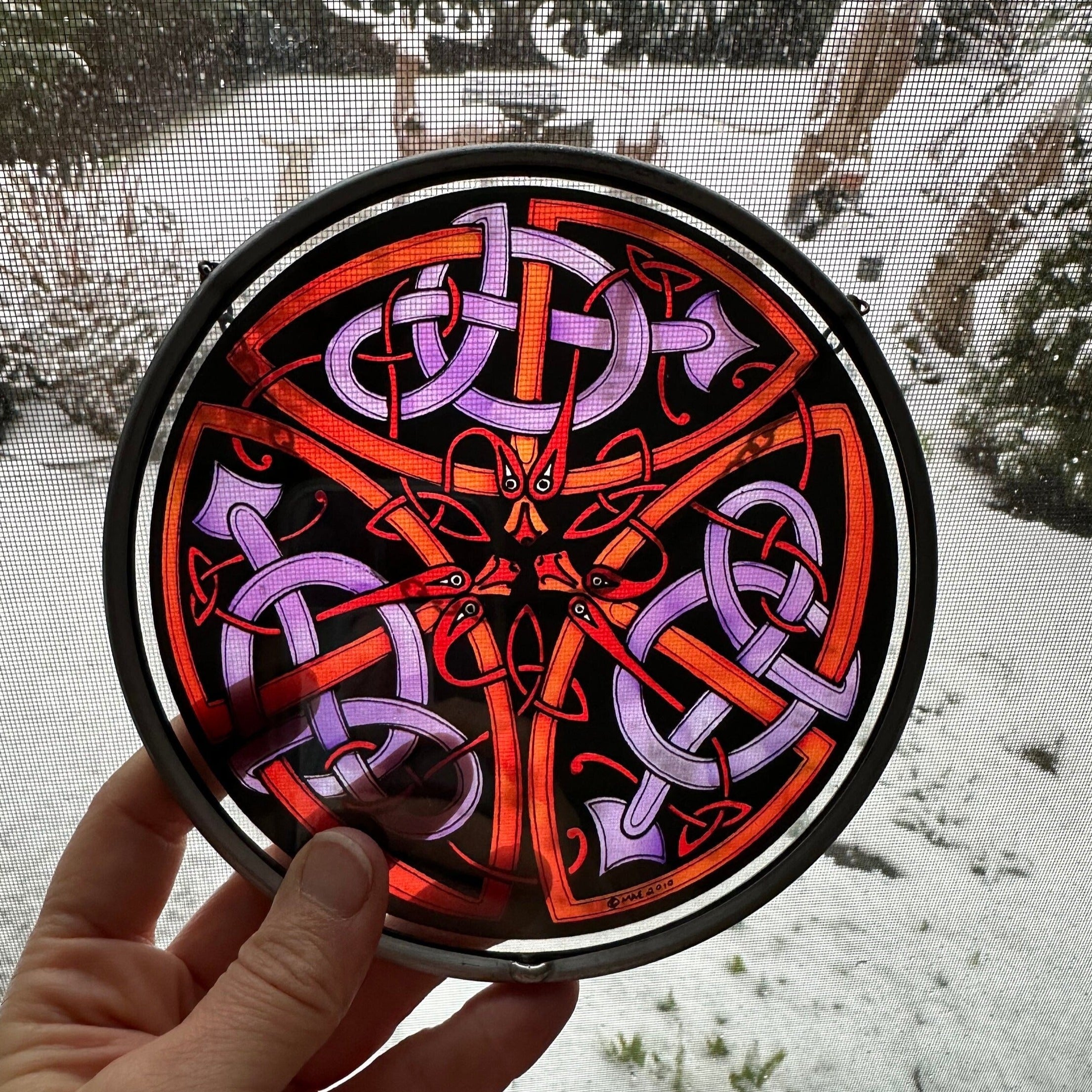 Celtic Dragon Stained Glass
