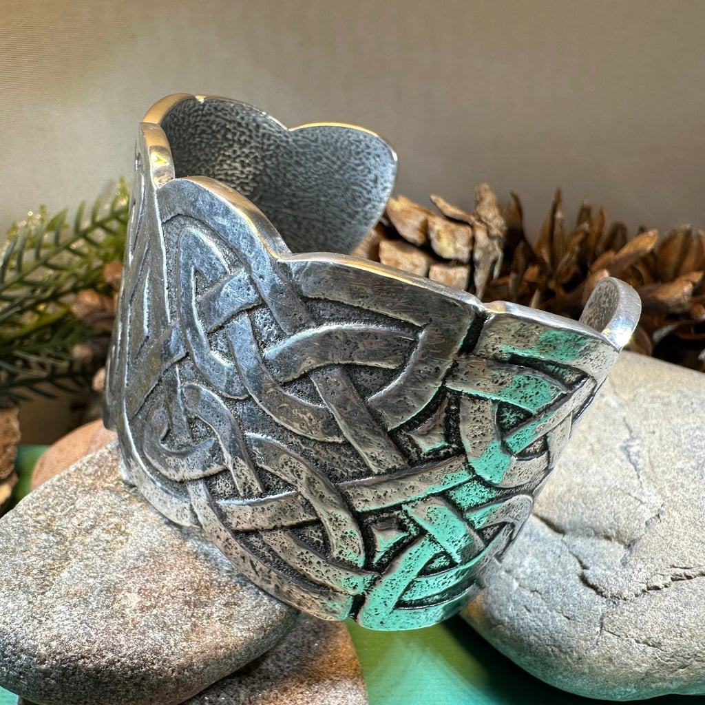Wide Cuff Celtic Bracelet