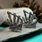 Highlander Bagpipes Cuff Links