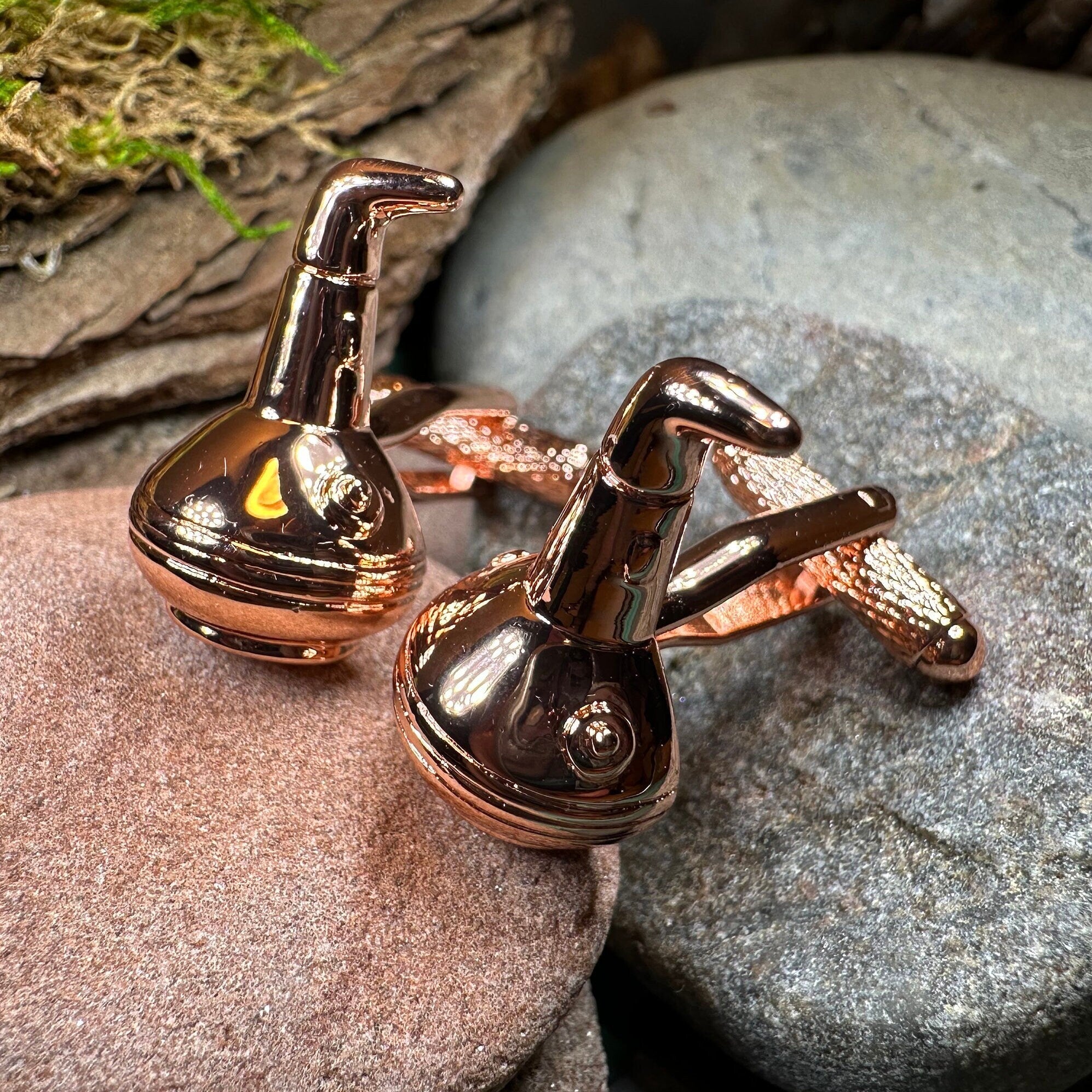 Whiskey Copper Still Cuff Links