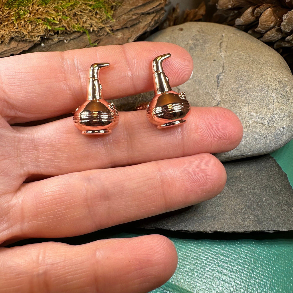 Whiskey Copper Still Cuff Links