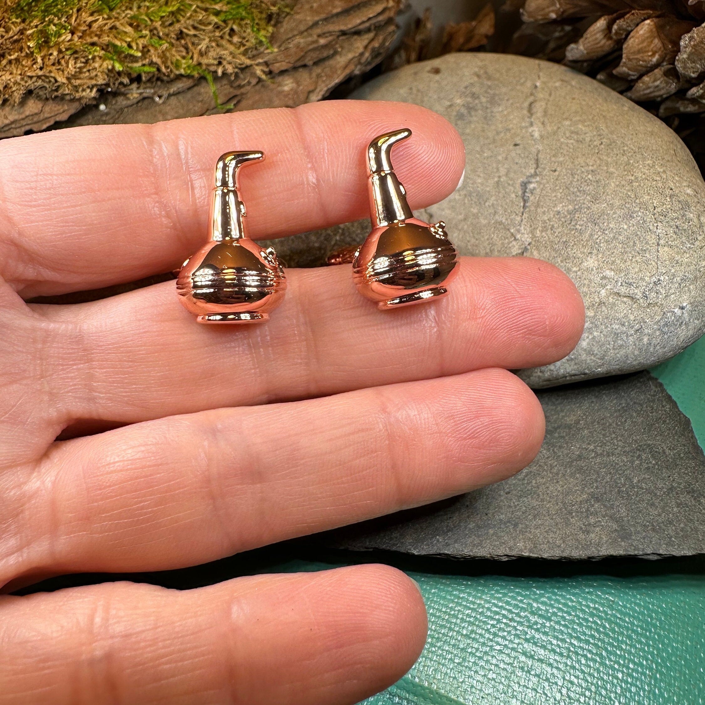 Whiskey Copper Still Cuff Links