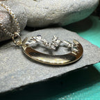 Moon & Flying Bats Necklace