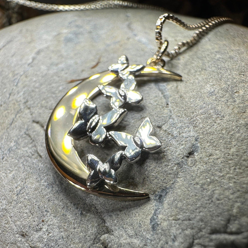 Butterfly Flight Over the Moon Necklace