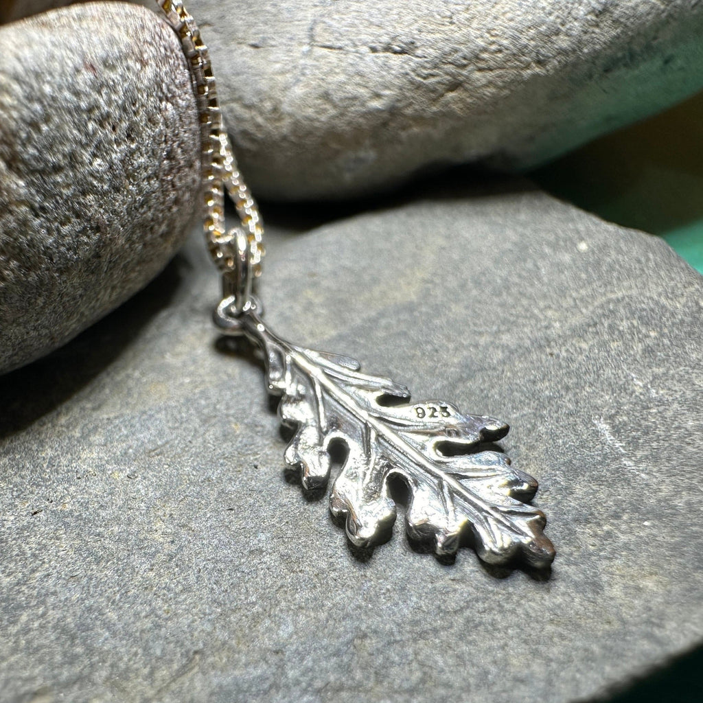 Petite Realistic Oak Leaf Necklace