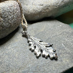 Petite Realistic Oak Leaf Necklace