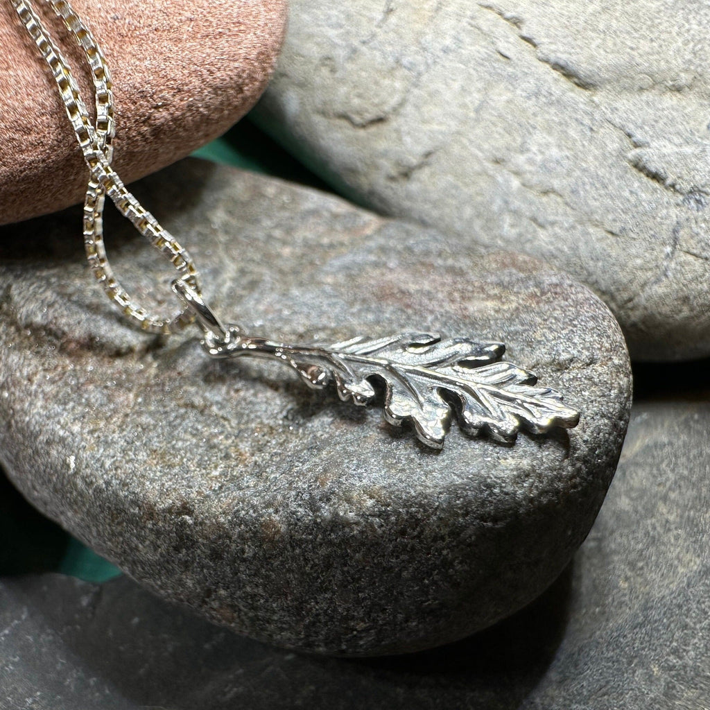 Petite Realistic Oak Leaf Necklace