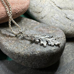 Petite Realistic Oak Leaf Necklace