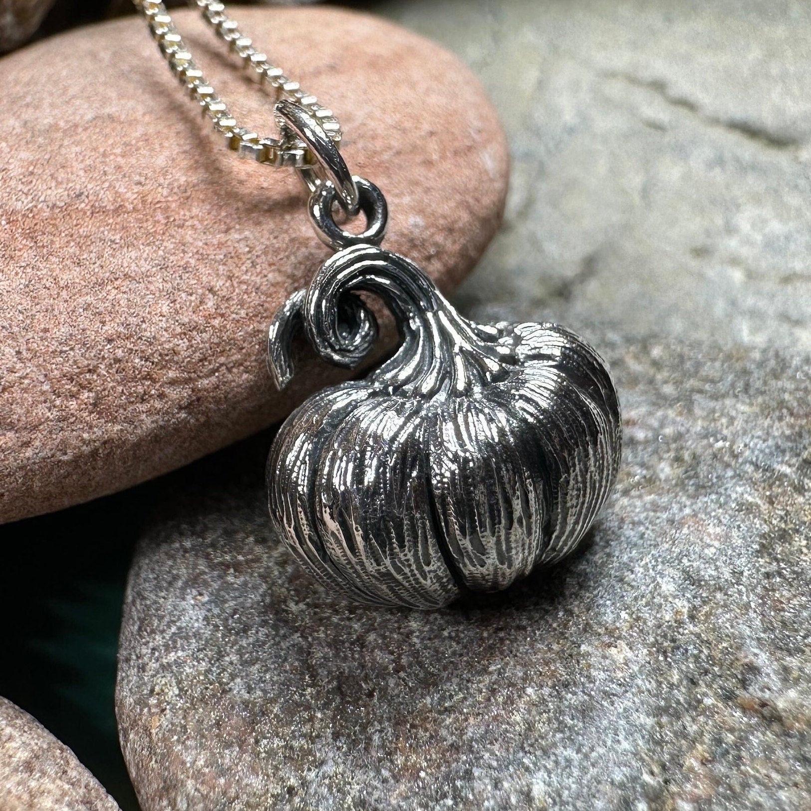 Realistic Autumn Pumpkin Necklace