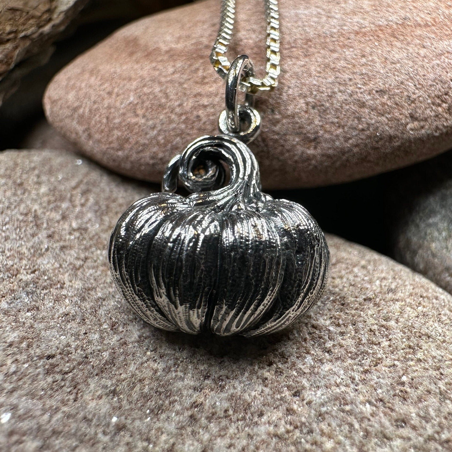 Realistic Autumn Pumpkin Necklace