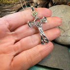 Trinity Knot Claddagh Cross Necklace